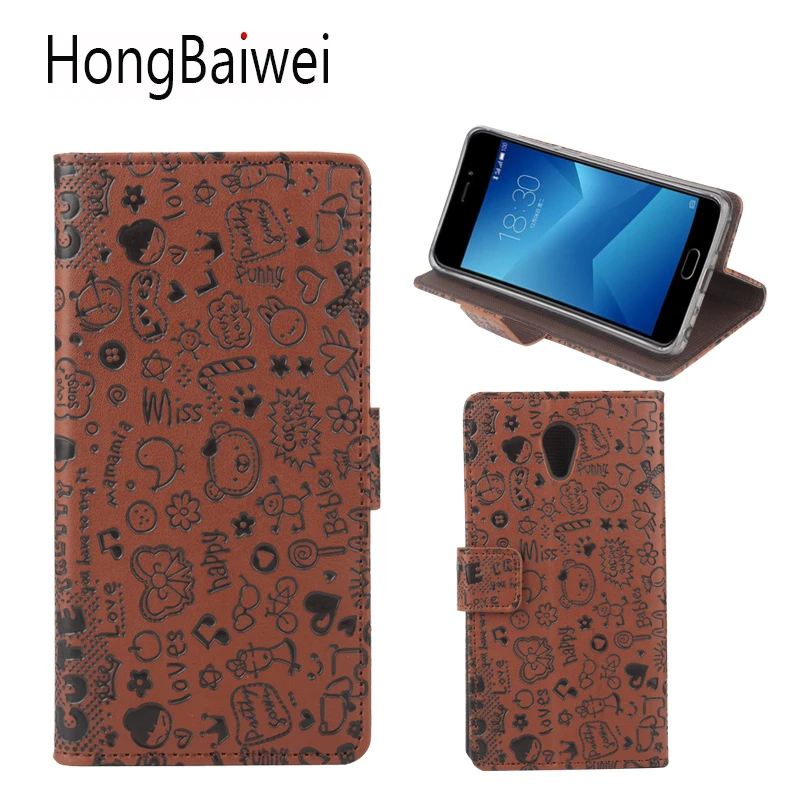 

HongBaiwei for Meilan Note 5 Case Cover Flip Leather Wallet Cute Pink Phone Bag&Case for Meilan Note 5 Card Holder Case