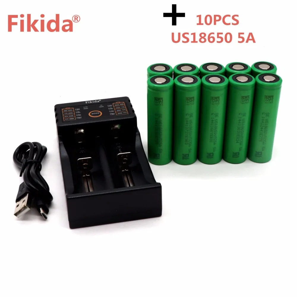 Fikida VTC5A 3,7 V 2600 mah 18650 батарея для sony VTC5A 35A Игрушки Инструменты фонарик батарея+ F2 Смарт зарядное устройство