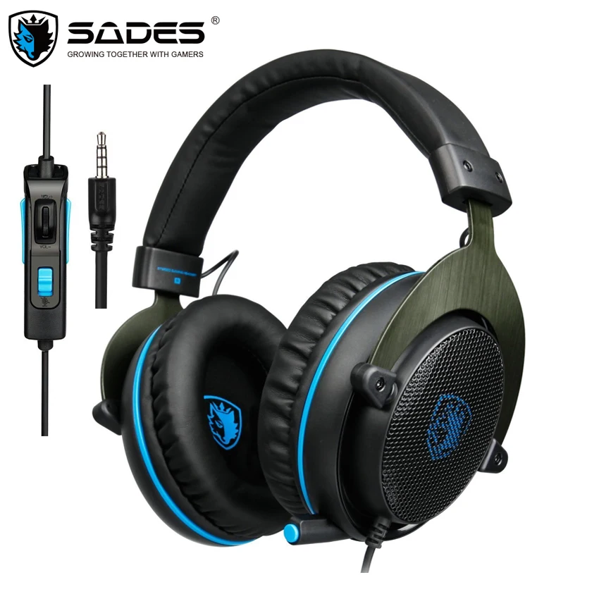 SADES R3 PS4 игровая гарнитура шлем Over Ear Wired бас объемный стерео наушники с микрофоном для PS4 Xbox one ноутбук телефон