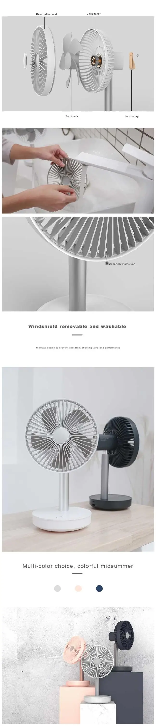2019 Newest 4000mah rechargeable fan electrical fan standing fan