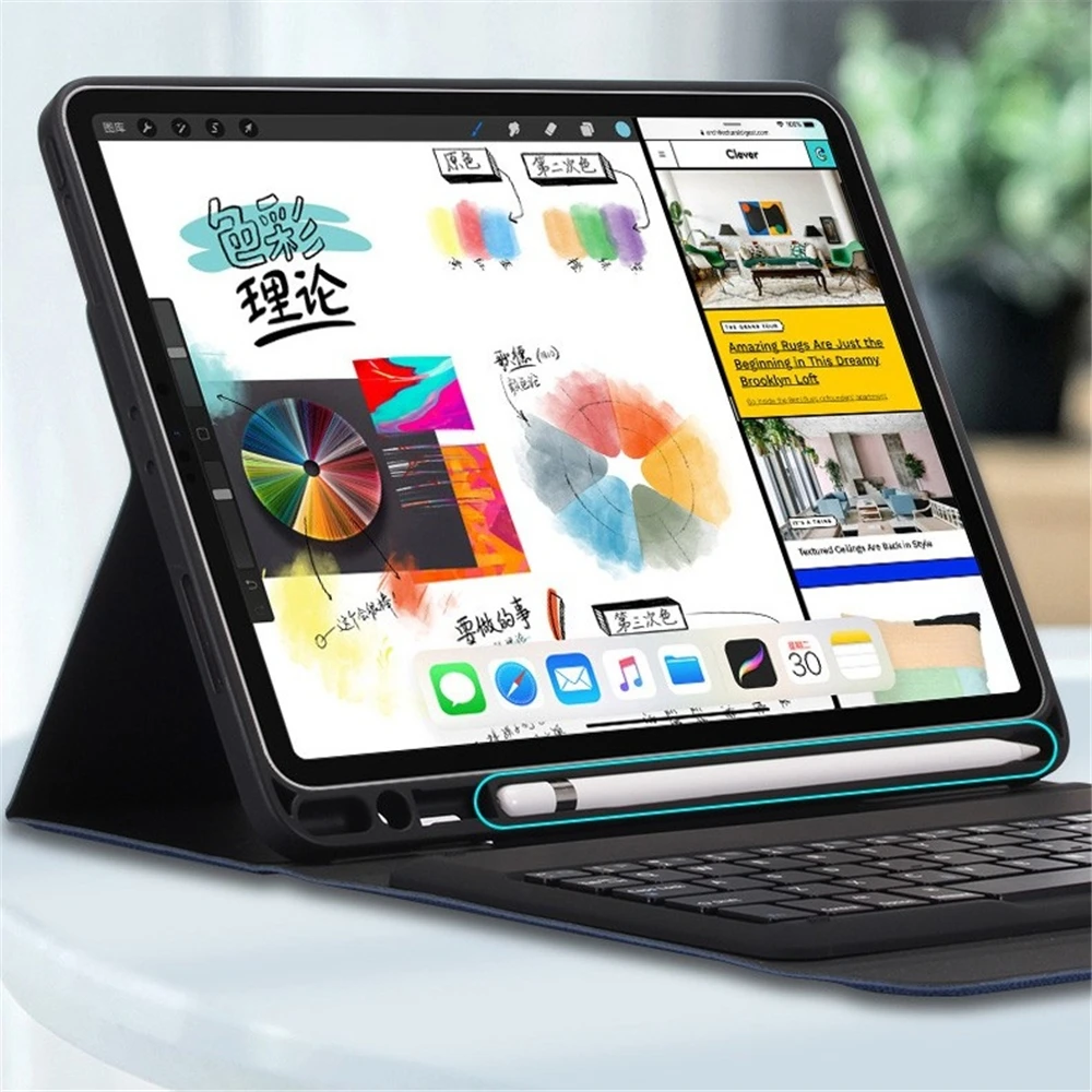 Чехол с клавиатурой для iPad Pro 11 дюймов 2018 A1979 Магнитный флип чехол держателем