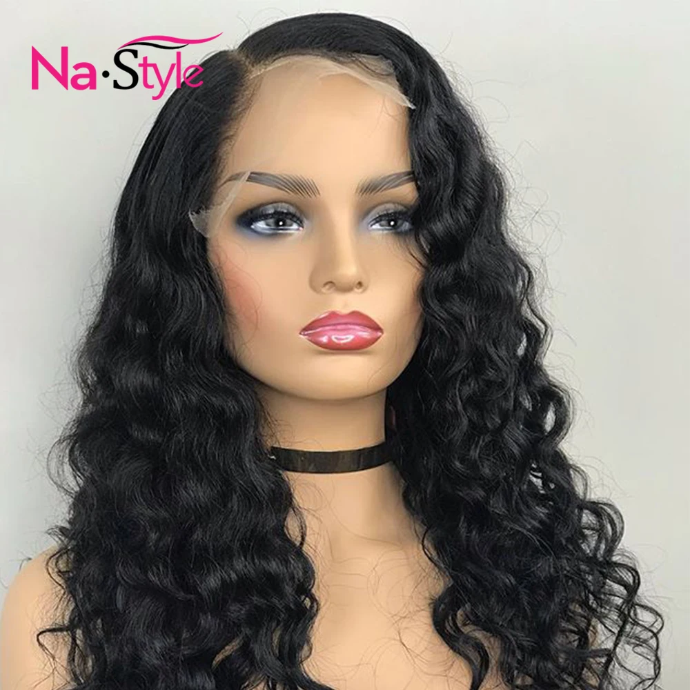 

Deep Wave Closure human hair lace Closure Peruvian Virgin Hair 150 Density Wig Lace Closure 4x4 Deep Wave Lace Front Wig Soft