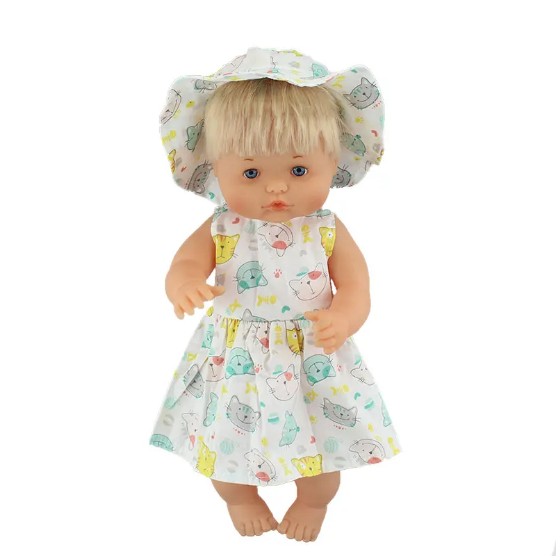 08 Новая одежда подходит 40 см 41 см Nenucos кукла Nenuco Ropa y su Hermanita фиолетовая футболка с длинными рукавами в фиолетовый горошек штаны с шапочкой - Цвет: 08
