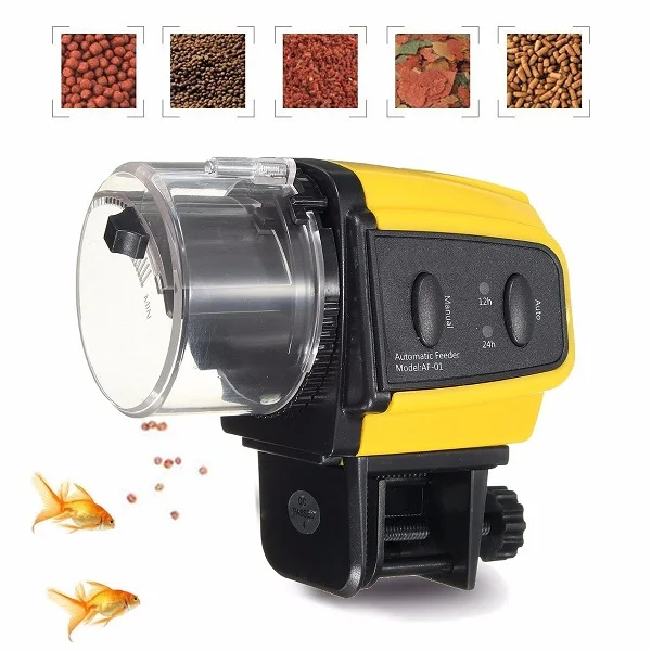 

High Quality Automatic Fish Feeder Adjustable Aquarium Automatic Auto Tank Pond Fish Food Feeder Feeding Timer WIth Mount Holder