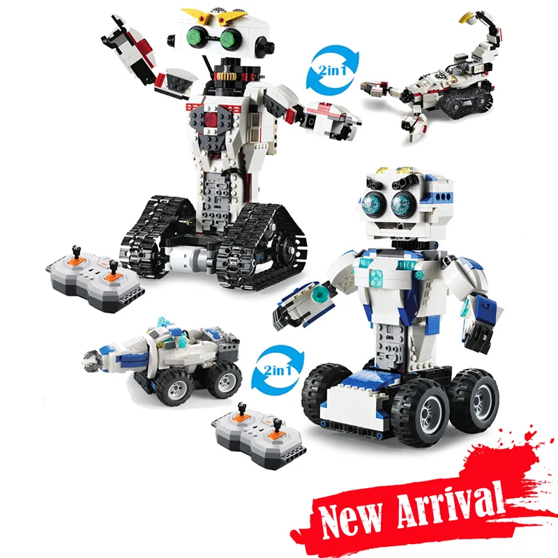 

Technic Space Robot Remote Control 2in1 Creator Building Blocks Bricks DIY Toys Enlighten For Children Compatible with Brand Toy
