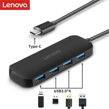 Lenovo 3 Ethernet RJ45 USB 3,0 концентратор тип-c до 3 порта usb Gigabit LAN адаптер для ноутбука попрощаться с нестабильным wifi