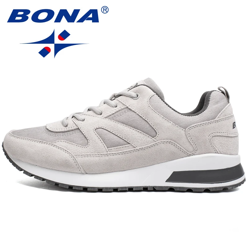 BONA New Basic Style Men Running Shoes Outdoor Activities Jogging Shoes Suede Mesh Sneakers Comfortable Athletic Shoes For Men52