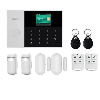 

Dual network Wireless WiFi GSM 2.4 inch Security alarm system Support 8 languages: English/German/Italian/Spanish/Russian/French