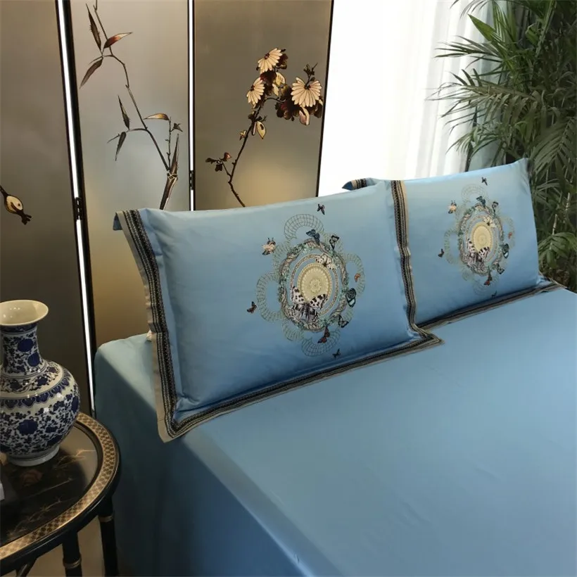 Flash Deal Chinese Wind Animal Egyptian Cotton Royal Gongsatin Craft Extra Large Bedding, Down Quilt, Bed Sheet, Pillow Cover, 4pcs 41