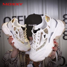 2019 Autumn Ladies Glitter Chunky Sneakers Platform Casual Shoes Dad dames Sneakers Women Shoes Trainers basket chaussure femme