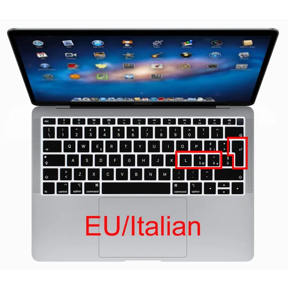 Redlai силиконовый мягкий чехол для клавиатуры Macbook Air 13 Модель A1932 retina& Touch ID EU Verstion испанский итальянский - Цвет: Italian