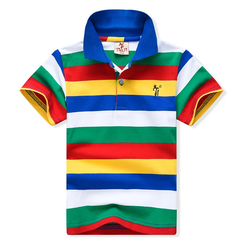 

High quality Stripe Boys Shirts 2-7yrs Baby Boys Polo Shirt New 2018 Summer Clothes Children Clothing Kids Cotton Polo Shirts