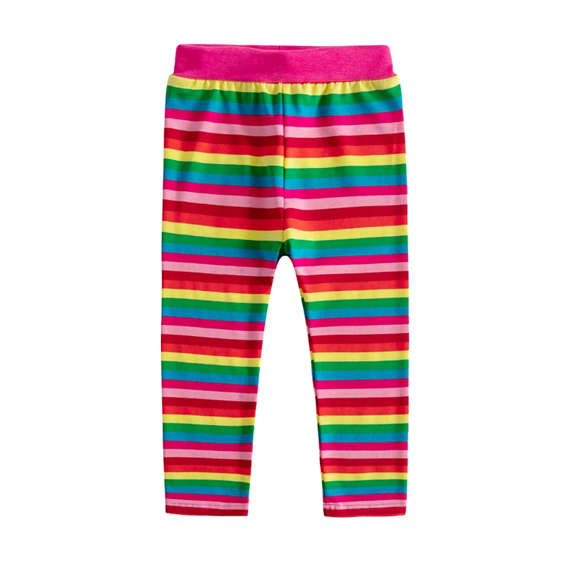 VIKITA детские леггинсы на весну-осень хлопковые брюки для девочек детские штаны в радужную полоску для маленьких девочек Одежда для младенцев - Цвет: REF5508COLORXIACI