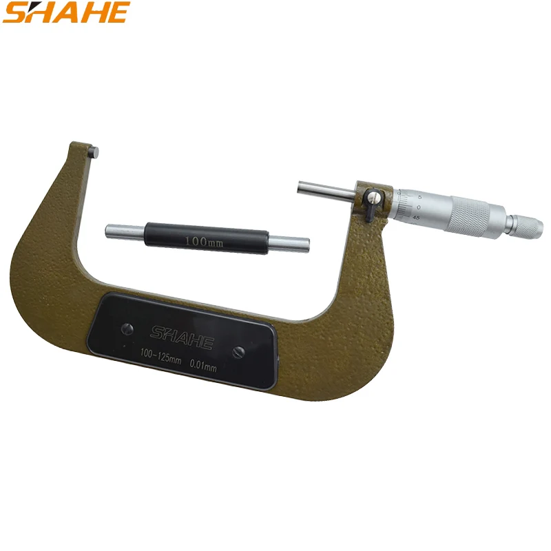 

shahe 0.01mm 100-125mm outside micrometer mikrometre measuring device mechanical gauges micrometer precision tools
