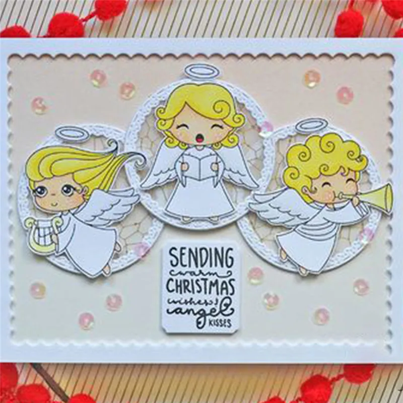 

GJCrafts Dies Girls Clear Stamps and Dies Scrapbooking Metal Die Angel Cut for Card Making Cutting Die Craft New 2019 Scrapbook
