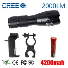 CREE XML T6 font b LED b font font b Flashlight b font 5 Mode Zoomable