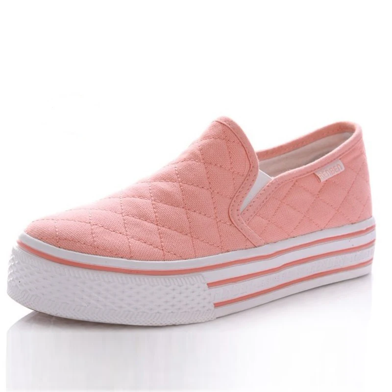 

Women Platform Fashion Muffin Bottom White Black Red Yellow Orange Pink Flats Shoes