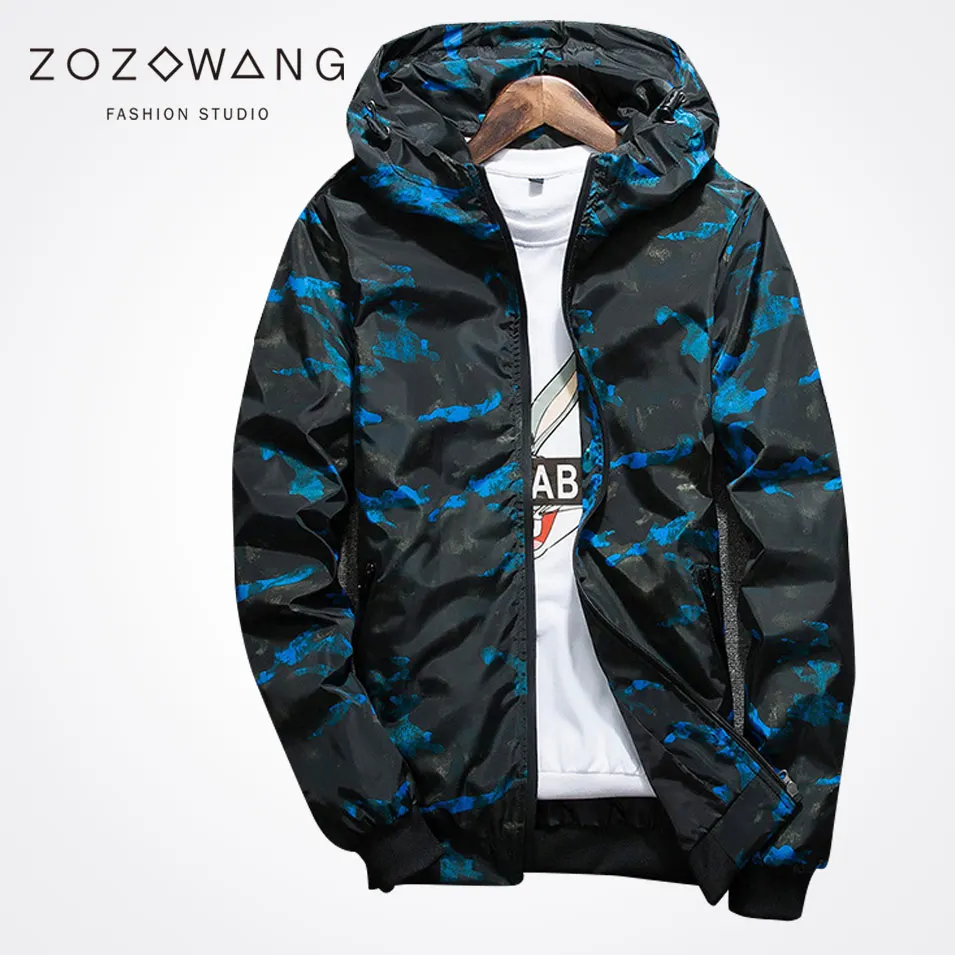 Zozowang new 2017 short print camouflage hooded plus size fashion jacket men zipper spring autumn sunscreen coat men Zozowang new 2017 short print camouflage hooded plus size fashion jacket men zipper spring autumn sunscreen coat men