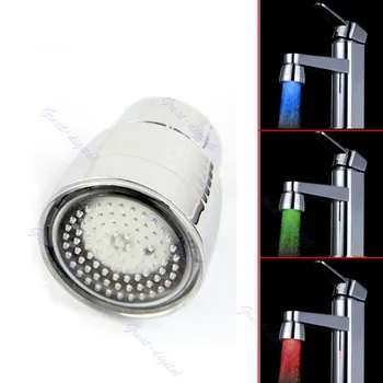 

Temperature Sensor 3 Color Kitchen Water Tap Faucet RGB Glow Shower LED Light