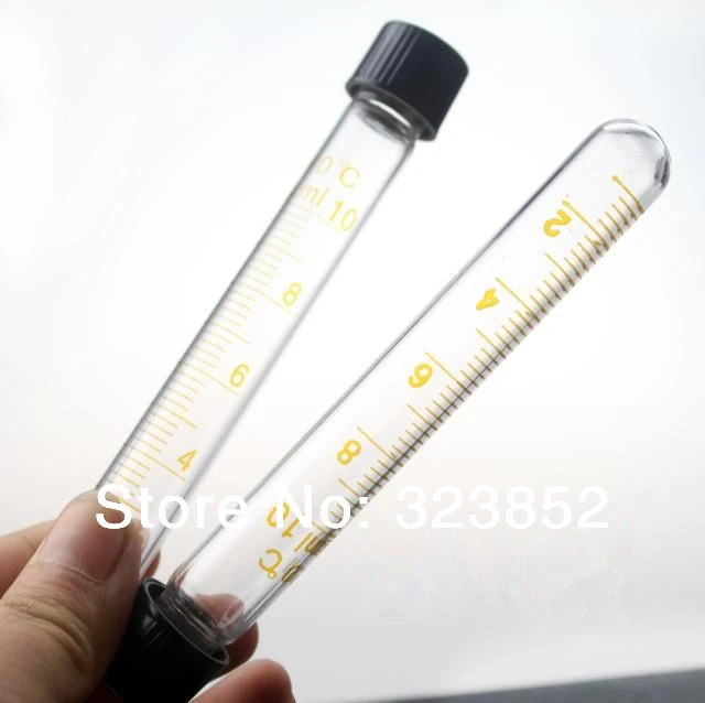 25pcs 25ml Screw Top Tube 18x183mm Graduated Glass Test Tubes Screw Caps With Silicon Rubber