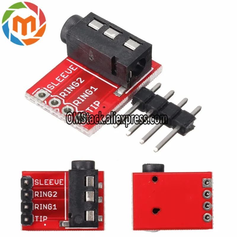 1PC New 3.5mm Plug Jack Stereo Plastic + Metal TRRS Headset Audio