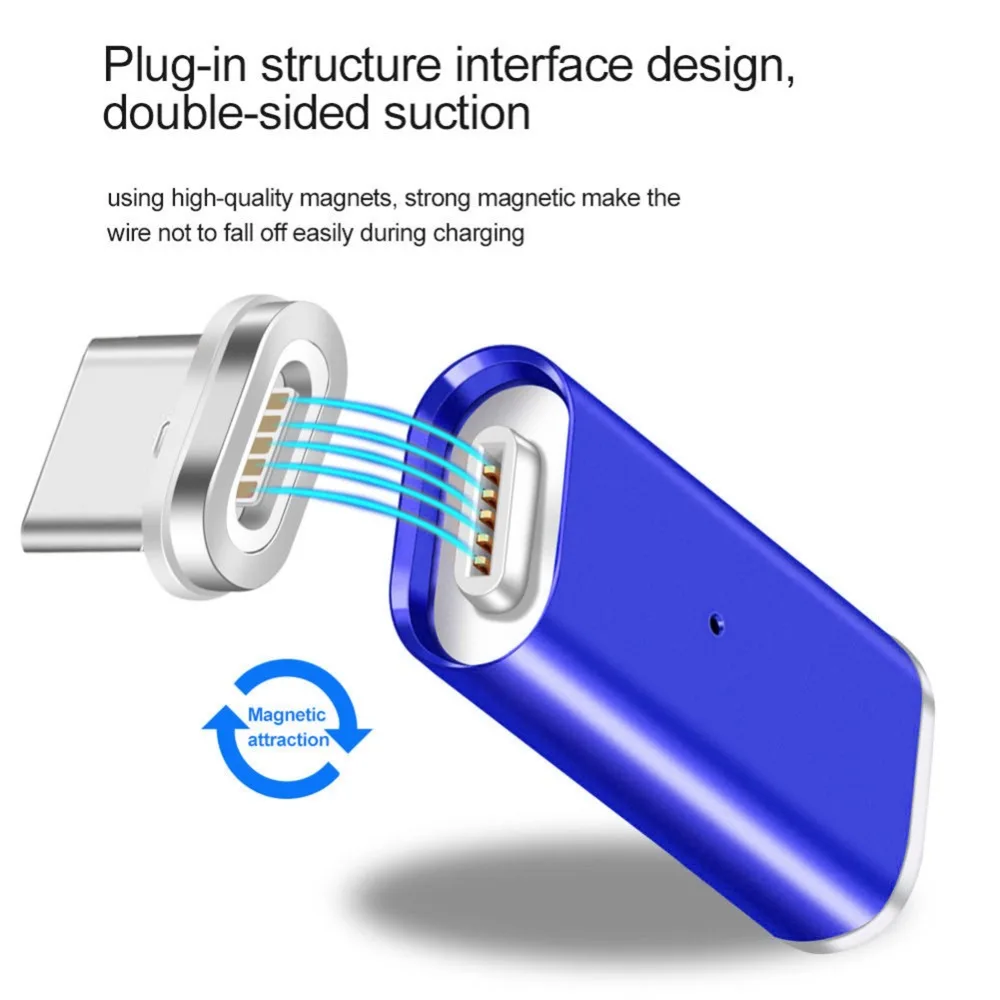 Быстрая Беспроводная зарядка Магнитная Тип usb C кабель для Тип-C Магнитный адаптер для Macbook samsung s8 s9 Plus чехлы для айфонов 5 5, 6 комплектов/партия, магнит USB-C разъем