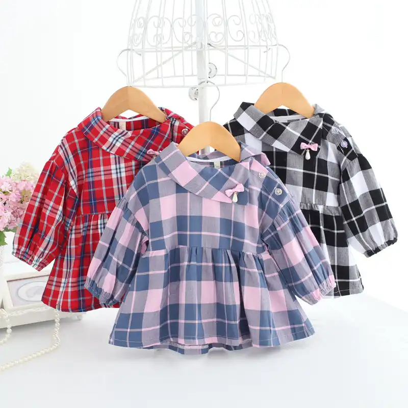 checks frock for baby