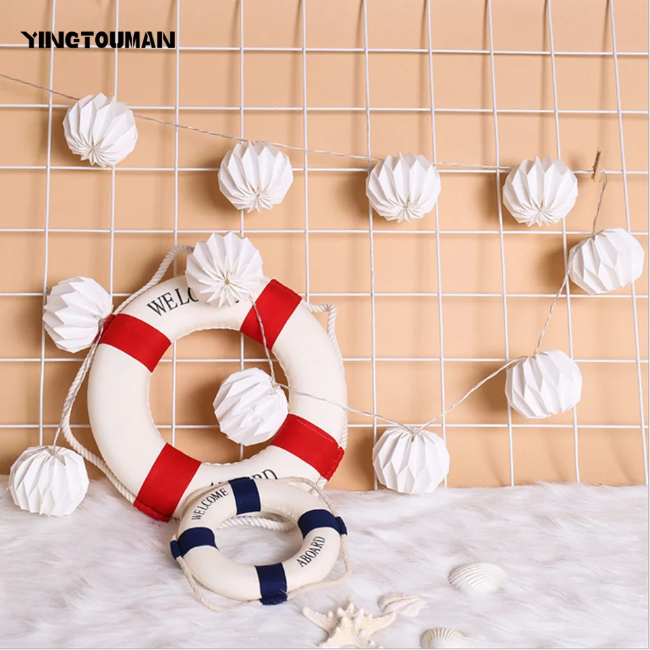 

YINGTOUMAN 2pcs/lot 3m 20led Paper Lantern Type LED Decoration Light Party New Year Bar Wedding Festive Lamp LED String Lights