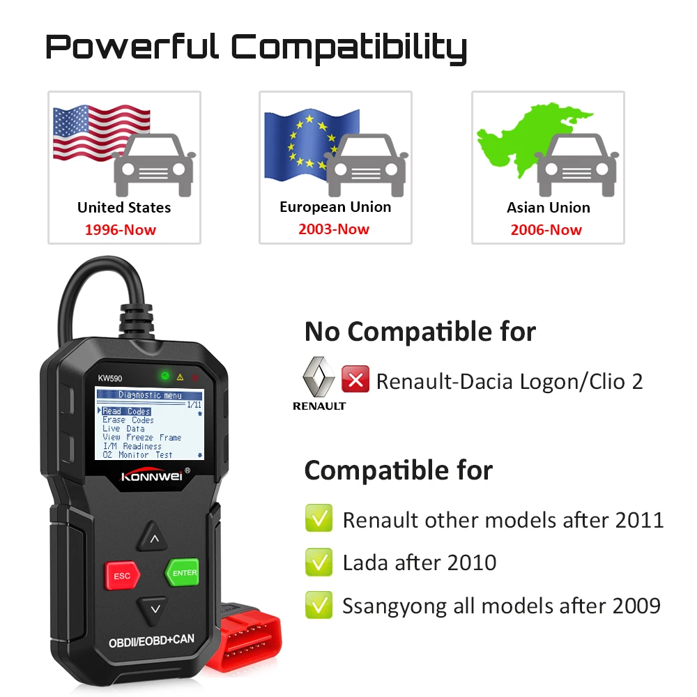 

obd 2 scanner full system auto scanner for ABS SRS AT EN 1