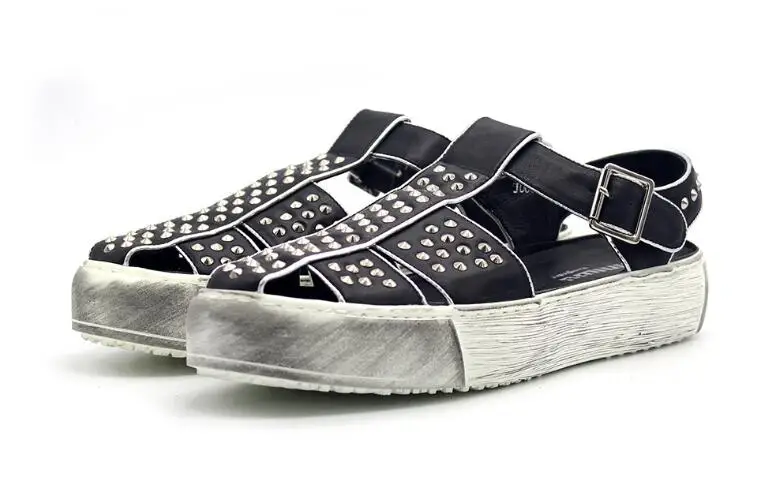 Summer outdoor sandals men's breathable rivet rome handmade cow leather men's shoes casual men sandals Summer outdoor sandals men's breathable rivet rome handmade cow leather men's shoes casual men sandals