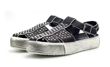 

Summer outdoor sandals men's breathable rivet rome handmade cow leather men's shoes casual men sandals