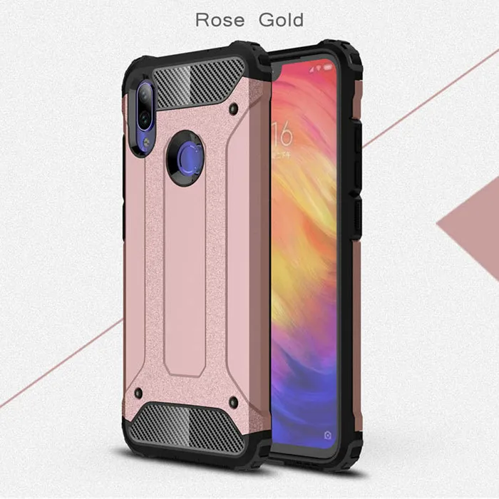 1000PCS Luxury Shockproof Protection Phone Case For Xiaomi Redmi K20 Pro 7A Go S2 6 5 Plus Note 7 Pro 5A 4X 4 Hybrid Armor Cover