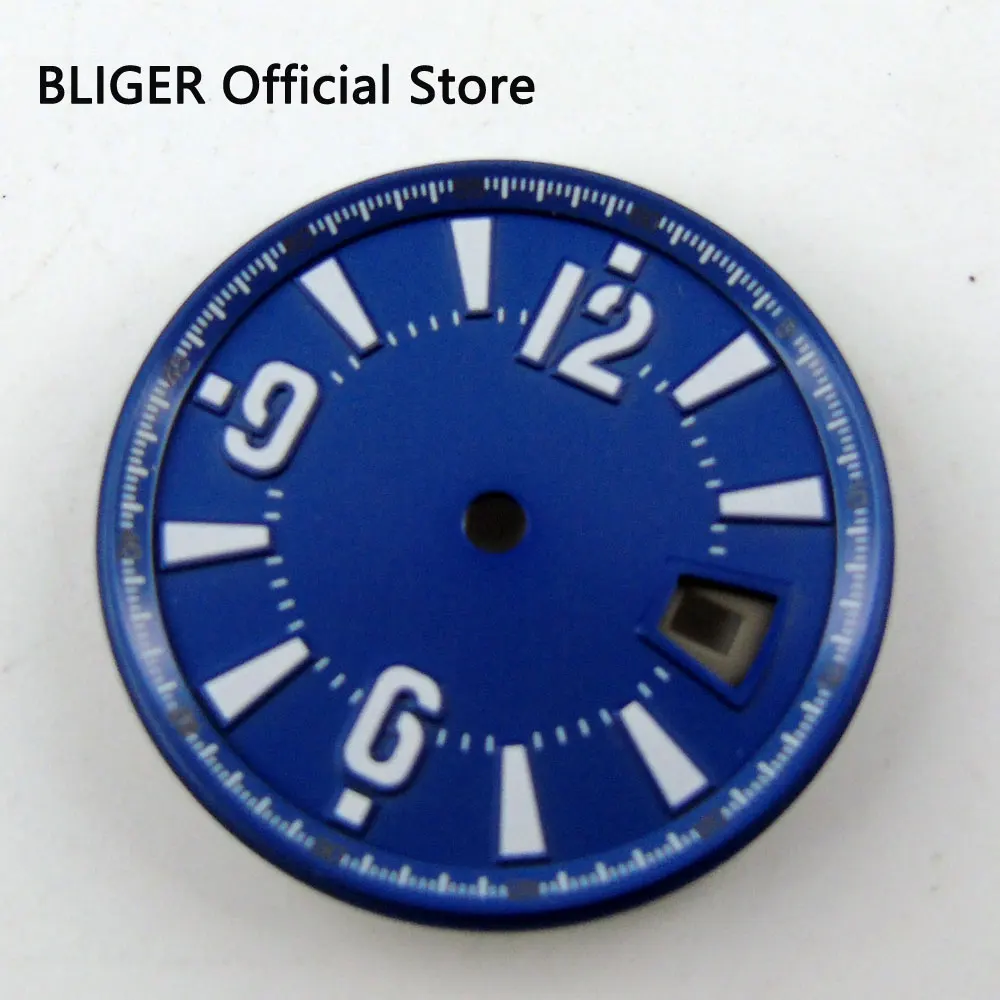

Classic BLIGER 31.5MM Blue Sterile Dial Date Window Watch Dial Fit For ETA 2824 2836 MINGZHU 2813 Automatic Movement D44