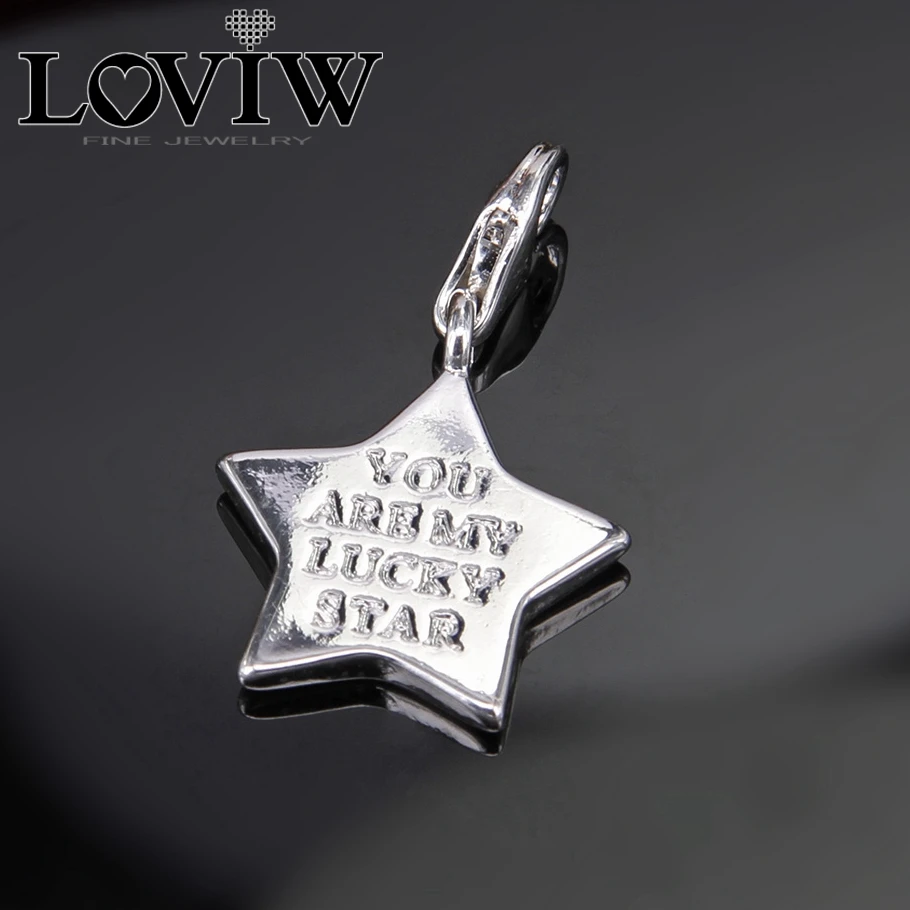 С принтом You are my Lucky star браслеты с подвесками Лобстер браслет шарма серебряный