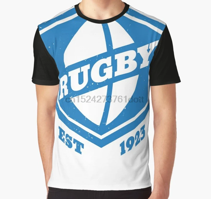 

All Over Print 3D Tshirt Men Funny T Shirt Rugby Hexagon Logo Graphic T Shirt