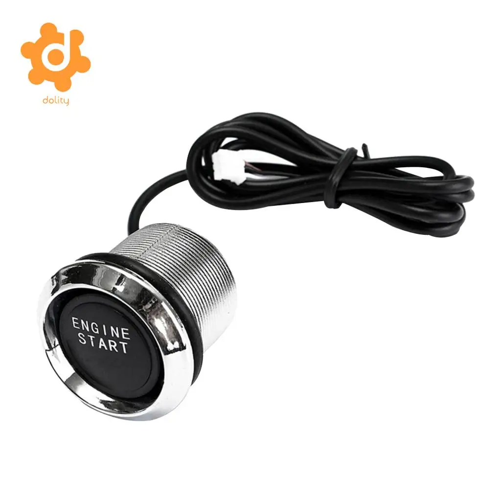 12V Blue LED Keyless Engine Start Push Button Switch Ignition Starter Kits