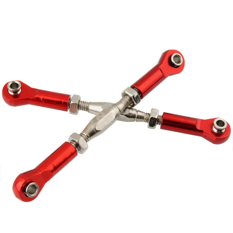 

2 Pieces RC Car Upgrade Part Aluminum Alloy Front / Rear Servo Link SLA013 For 1/10 Scale Models Traxxas Slash 4x4 / Huan Qi 727