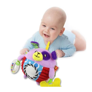 

Baby Rattles Ball Grasping Baby Fun Ball Cute Plush Soft Cloth Hand Rattles Education Toys