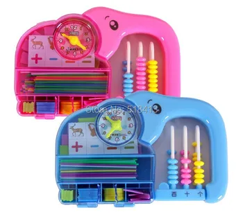 

First Grade Boxes Of Preschool Hundreds Digit Elephant Counting Rods Educational Unisex 13-24 Months Plastic Math Toy 2020