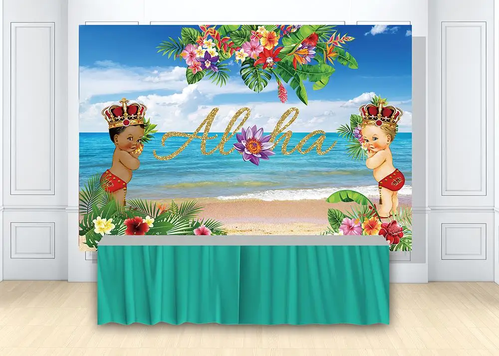 HUAYI летняя вечеривечерние Aloha Luau фон Королевский Маленький принц для дня рождения