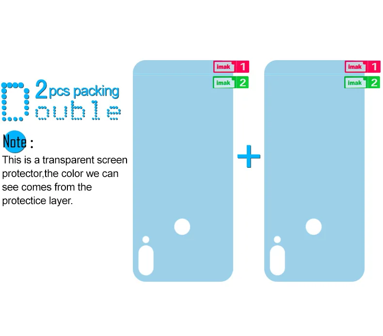 Imak Гидрогелевая пленка для Xiaomi Redmi Note 7 Pro задняя Передняя Задняя пленка защитный прозрачный Олеофобная