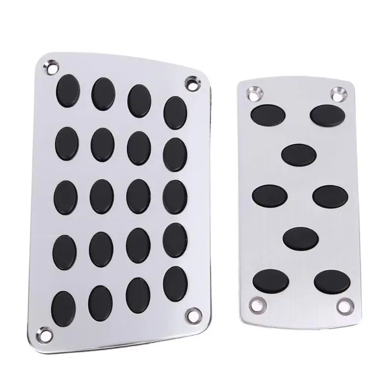 

2pcs Manual Aluminium Car Auto Truck antiskid particle Nonslip Brake Clutch Pedal Cover Pad Set Accessories Car Styling