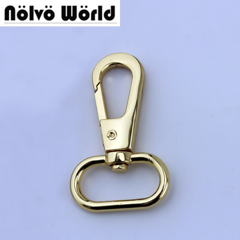 

50pcs 1 inch silver gold color trigger snap hook swivel clasp,metal hooks hardware for handmade purses,bulk order price