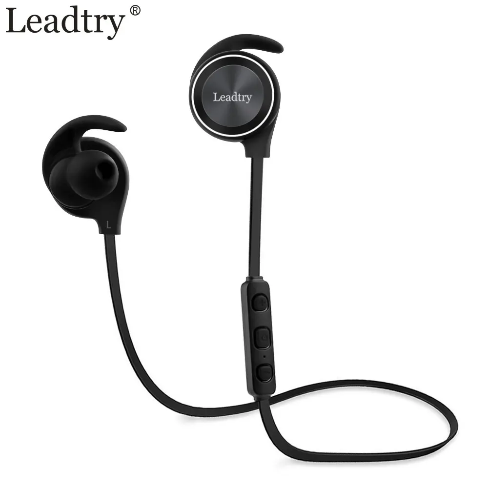 LeadTry Sports Bluetooth font b Headphones b font Wireless Headset Stereo Bass Sound Noise Cancelling Running