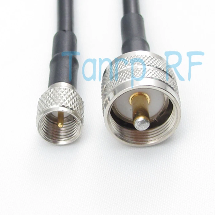 

Free shipping! 3FEET1M RG58 RF Pigtail coaxial jumper cable UHF male plug to MINI UHF male plug 100CM extension cable