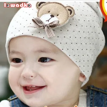 

2015 Fashion New Cute Baby Hat Newborn Infant Toddler Girl Boy Baby Unisex Cap Polka Dot Beanie Cotton Hat 9 Colors lovely Kids