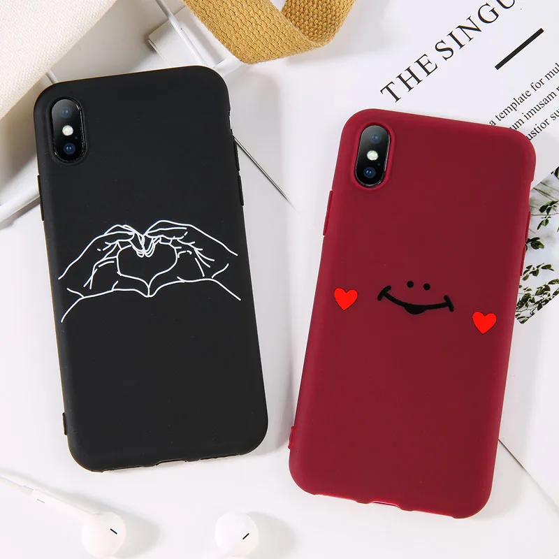 

Ottwn Phone Case For iPhone 5 5s SE 6 6s 7 8 Plus Couples Abstract Lines Cover For iPhone X XS XR Xs Max Soft TPU Cases