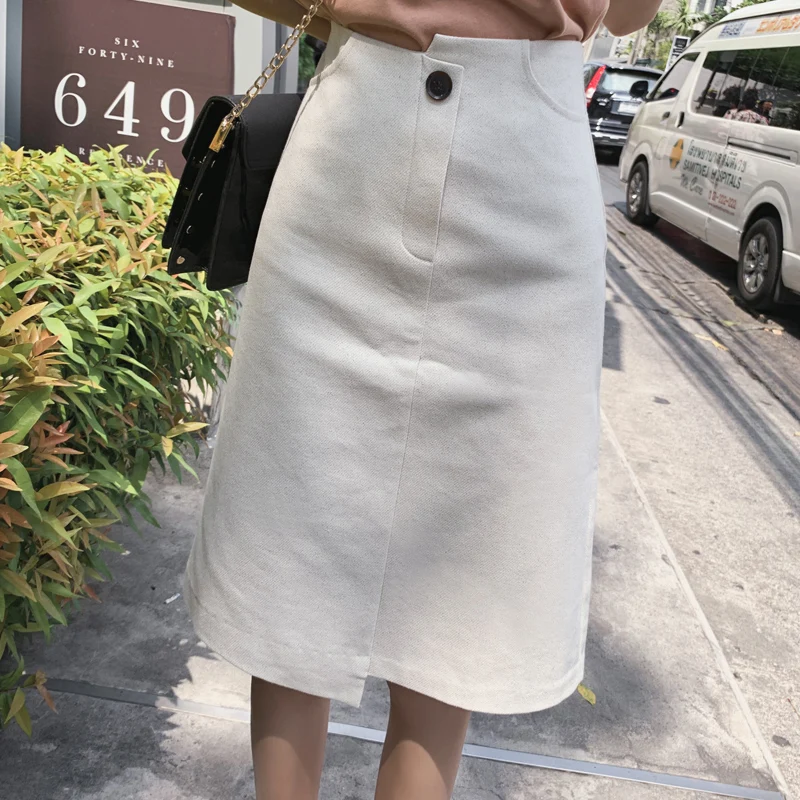 

Mishow 2019 Women Irregular Midi Skirt Female Vintage A-line Skirt Women Bodycon MX19A1709