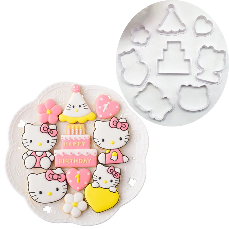 8pcs cat cookie cutter lovely plastic cutter fondant mold Cake