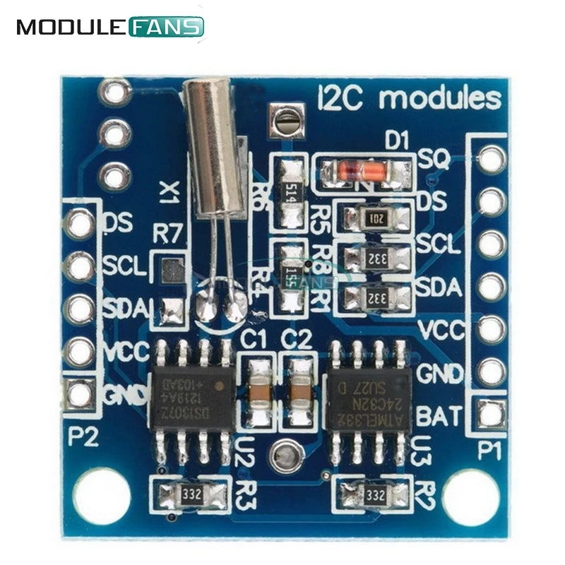 Модуль датчика температуры DS18B20 + модуль часов I2C IIC RTC DS1307 AT24C32 в режиме реального